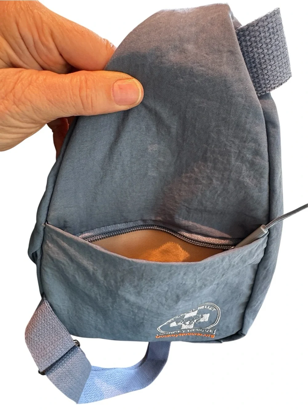 New Lightweight Blue/Gray Small Sling Bag Casual Crossbody Nylon Day Pack